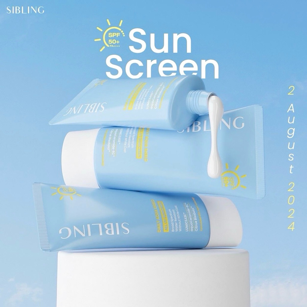 [ส่งฟรี+ของแท้]ซิบบลิ้ง กันแดดซิบบลิ้ง⛅️: SIBLING Daily Aqua Shield All UV Sunscreen SPF50+ PA+++30g