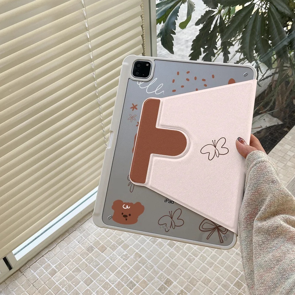 ✨พร้อมส่ง✨เคสiPadหมุน 360°bow-knot Pro13 Air7/6 11 Gen11/10 Gen9 ลูกสุนัขน่ารัก เคสไอแพด Gen6/5 Air3 - รูปที่ 5