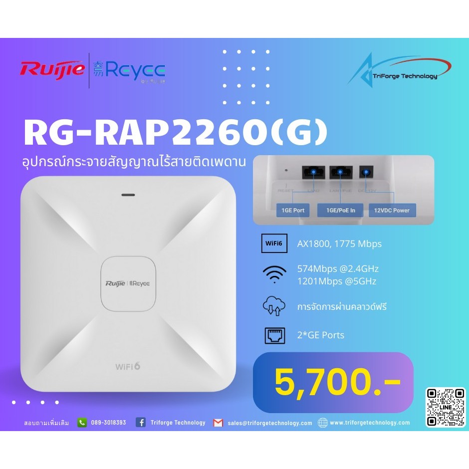 Ruijie RG-RAP2260(G) – Wi-Fi 6