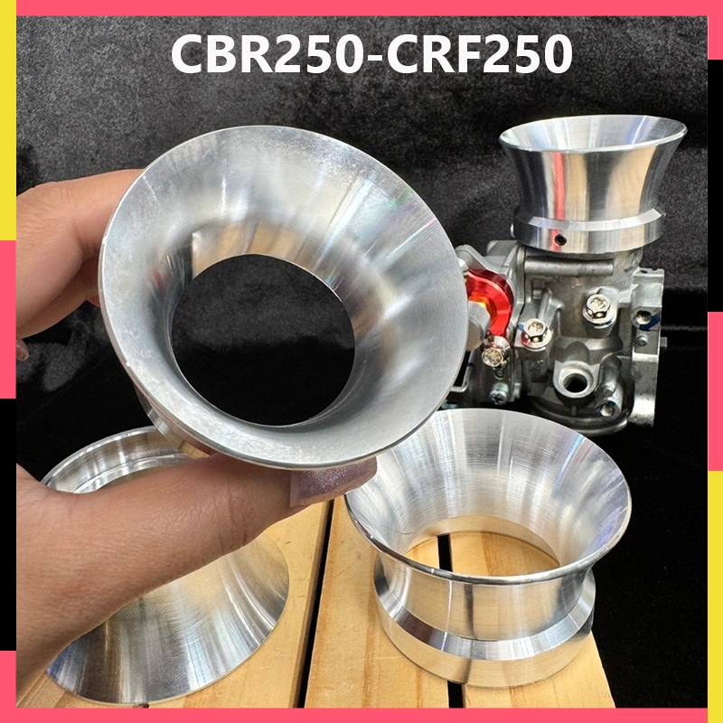 🔥ปากแตรเรือนลิ้นเร่งCBR-CRF250i/CBR250มี3สีให้เลือกใช้ ยาว45 ปากสวม55 ปากกว้าง80มิล งานCNCวัดโพร์แล้ว