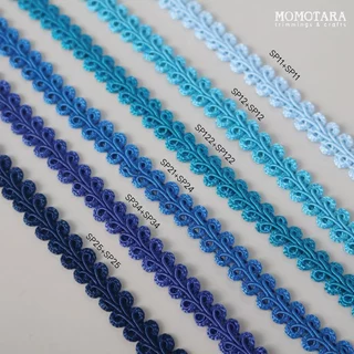 MOMOTARA No.188 (ชุดที่ 3) เทปทอ Knit ลายตวัด Chinese Knit ขนาด 0.9 CM ยาว 18 หลา เทป ริบบิ้น ริบบิ้นผ้า วัสดุตกแต่ง