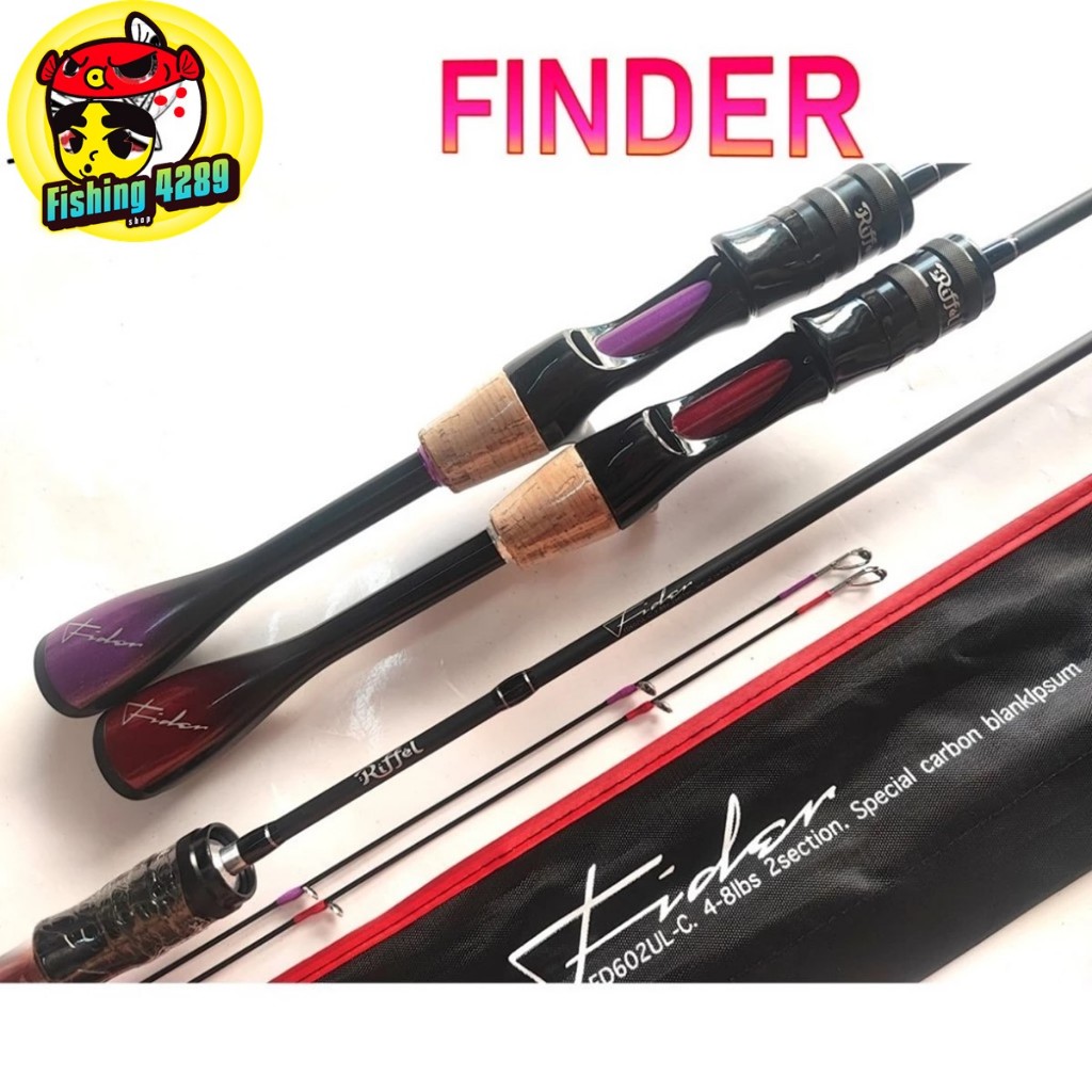 คันเบ็ดตกปลา คัน UL RIFFLE FINDER ริฟเฟิล ไฟเดอร์ 6ฟุต 2ท่อน เวท4-8lb ด้ามทรงเบสบอล แบล๊งค์กราไฟท์ ท