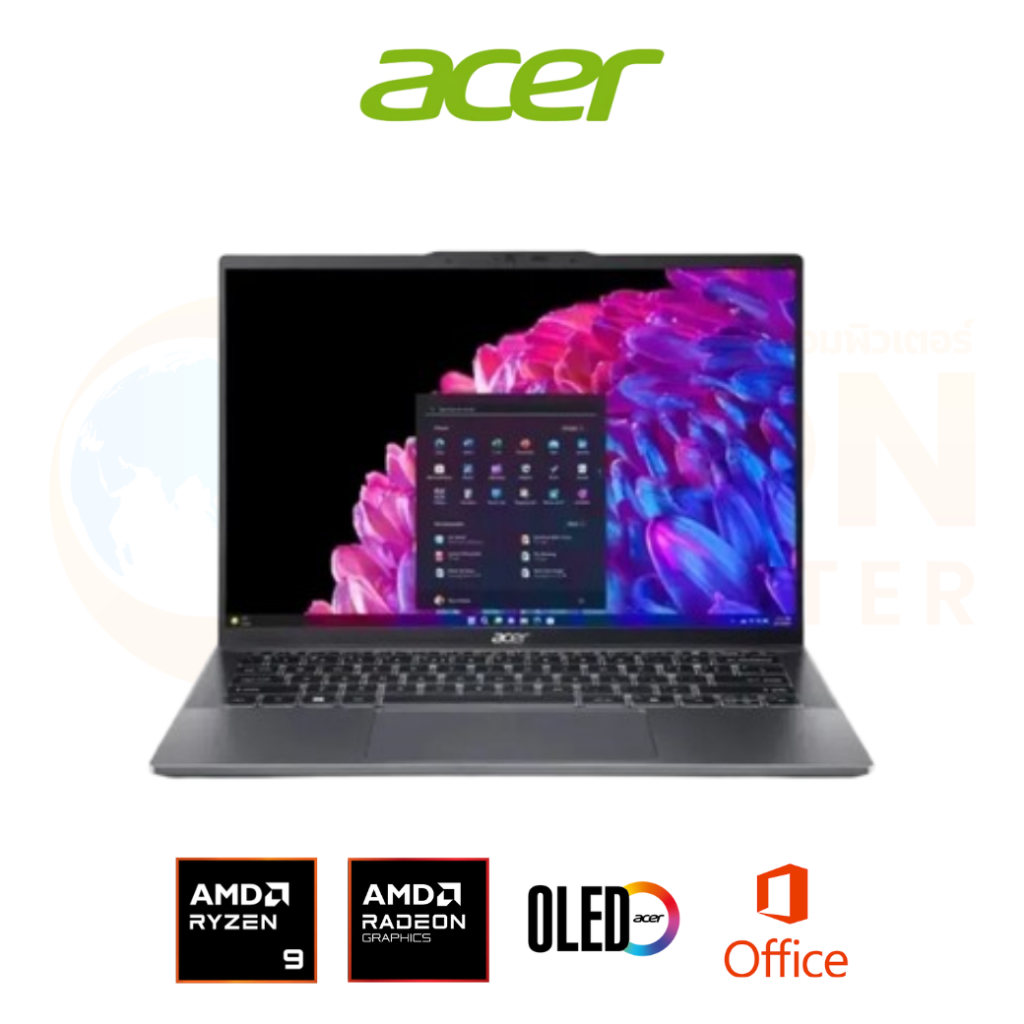 ACER SWIFT GO 14 SFG14-63-R950 NOTEBOOK (โน้ตบุ๊ค) AMD RYZEN 9 8945HS / 16 GB / 1TB / WIN 11+OFF / ป