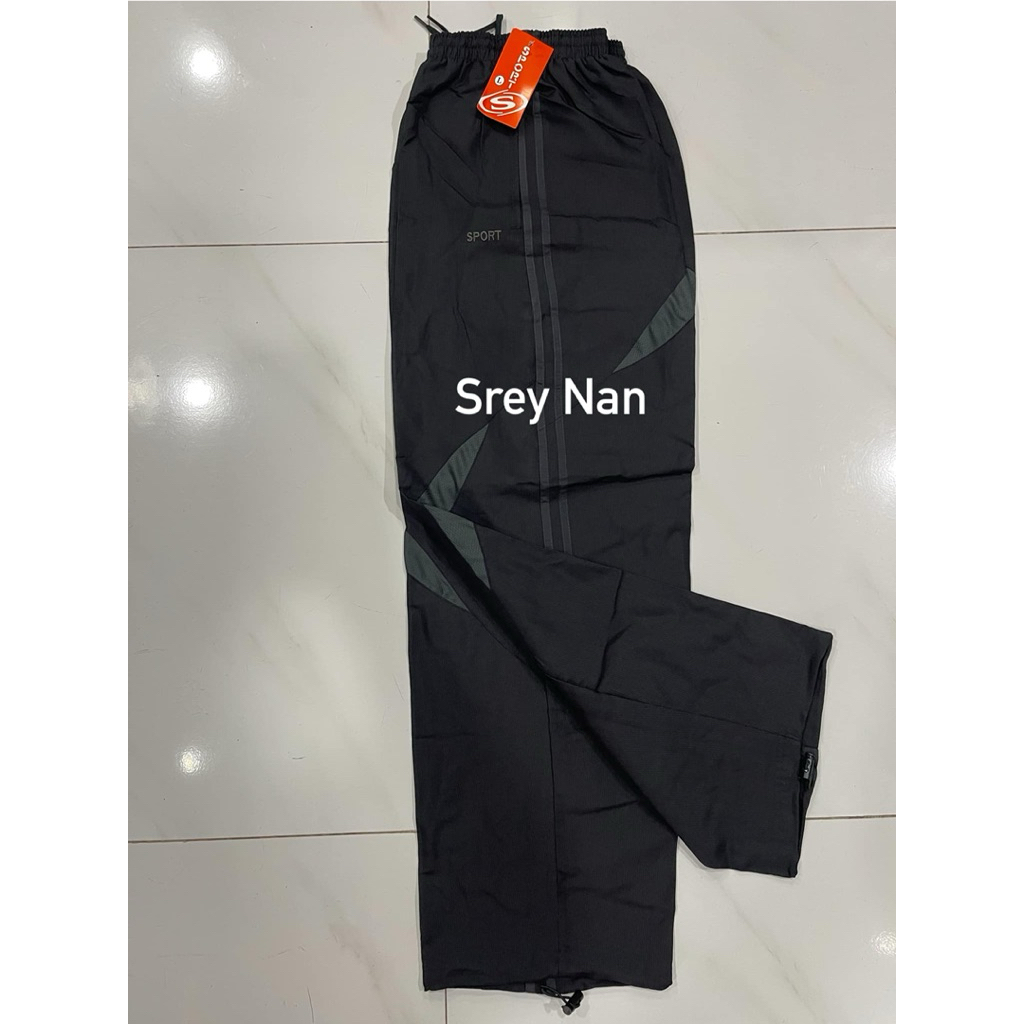 กางเกงวอร์มผ้าร่ม ขายาว ผู้หญิงผู้ชายใส่ได้ มีตาข่ายข้างใน ขากางเกงหลุดเป็นขาจำได้