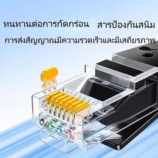 สายแลน Cat6 หัวทอง 1000Mbps สัญญาณเสถียร สำหรับคอม เราเตอร์ กล้องวงจรปิด