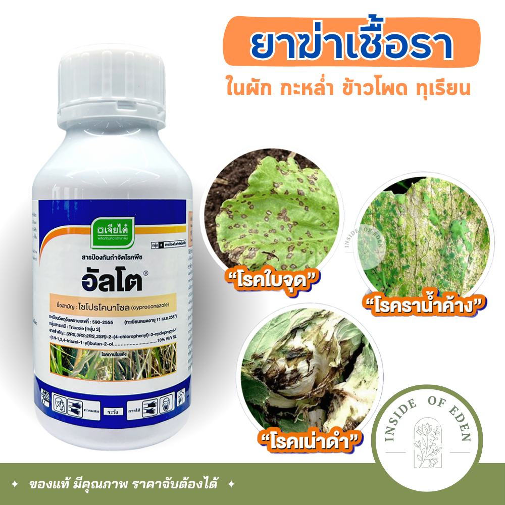 อัลโต เจียไต๋ 500cc ยากำจัดเชื้อรา ไซโปรโคนาโซล (cyproconazole) 10% W/V SLใช้ป้องกันจำกัดโรคใบไหม้