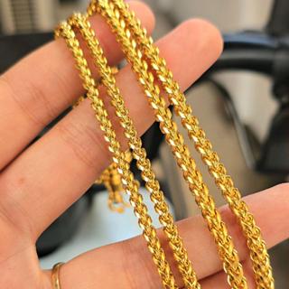 สร้อยสแตนเลสทองเลเซอร์ 22k ลายซีตรองหัวจรวด 3 ขนาด  ไม่ลอก ไ…