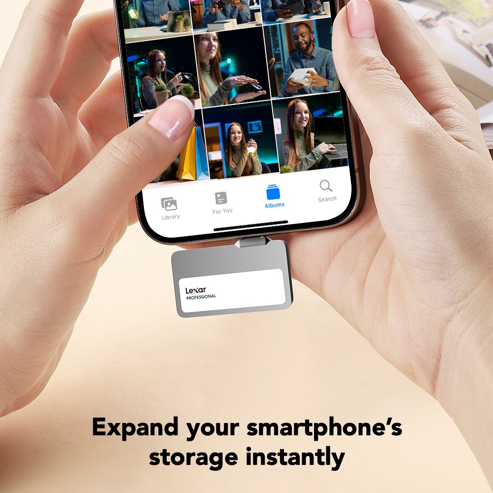 เอสเอสดีพกพา Lexar Professional Go Portable SSD SL400 with Hub 1TB Silver (LSL400S001T-RNSNG)_2