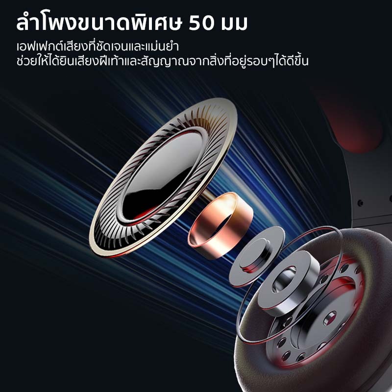 KF-H1 RGB Gaming Headset หูฟังครอบหู gaming pc ระบบเสียง 7.1 หูฟังคอมพิวเตอร์พร้อมไมคชุดหูฟัง ราคา ถูกที่สุด ดีลบีเคเค แกลเลอรีภาพที่ 4