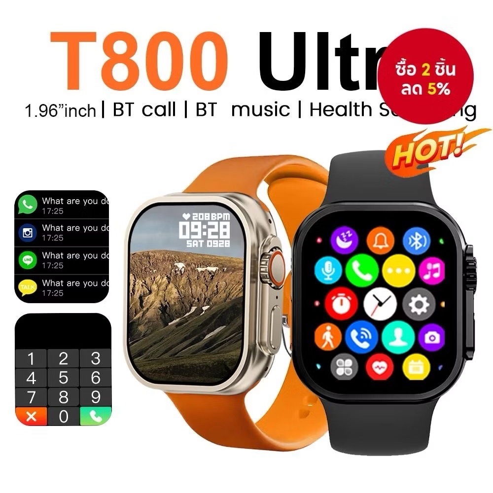 HIwatch PRO T800 Ultra 1.99"หน้าจอ HD รับ/โทรได้(กล่องมีตำหนิ)