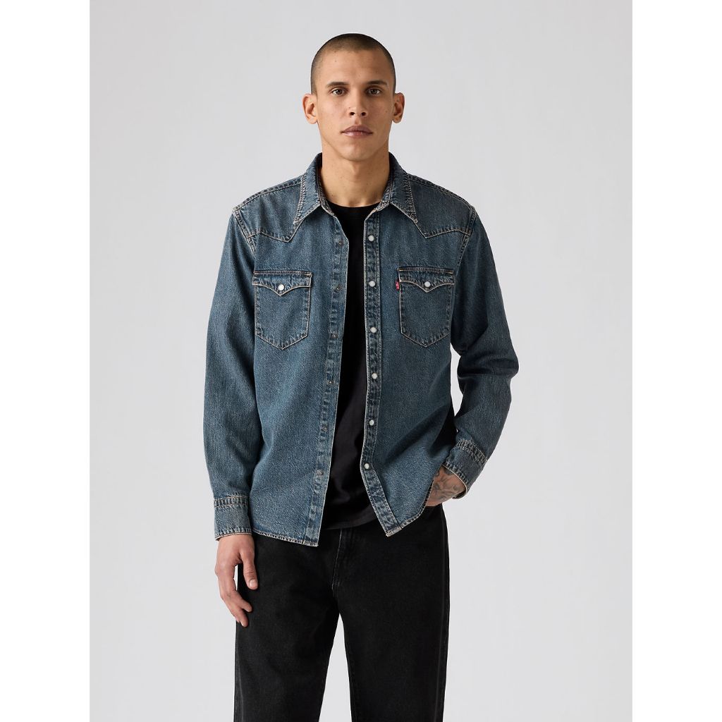 เสื้อเชิ้ตผู้ชาย Levi's® Men's Barstow Standard Fit Western Shirt