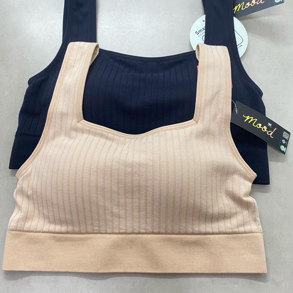 Wacoal Mood Comfy บราสวมหัวรูปแบบเสื้อกล้ามคอเหลี่ยม รุ่น WH4M06