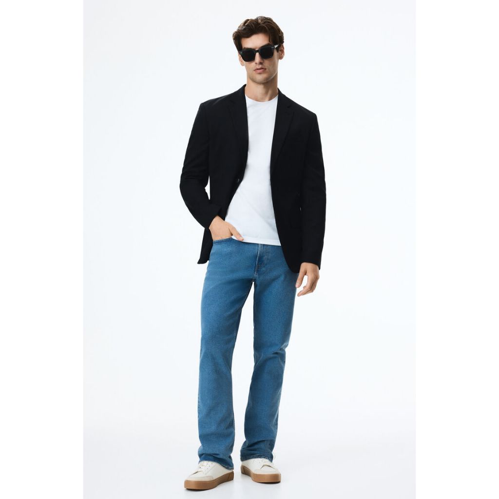 H&M(เอชแอนด์เอ็ม) กางเกงยีนส์เอวปกติทรงตรง Men Straight Regular Jeans 1008549_17