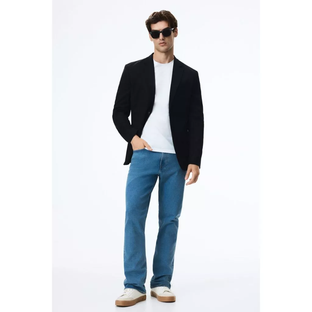 H&M(เอชแอนด์เอ็ม) กางเกงยีนส์เอวปกติทรงตรง Men Straight Regular Jeans 1008549_17