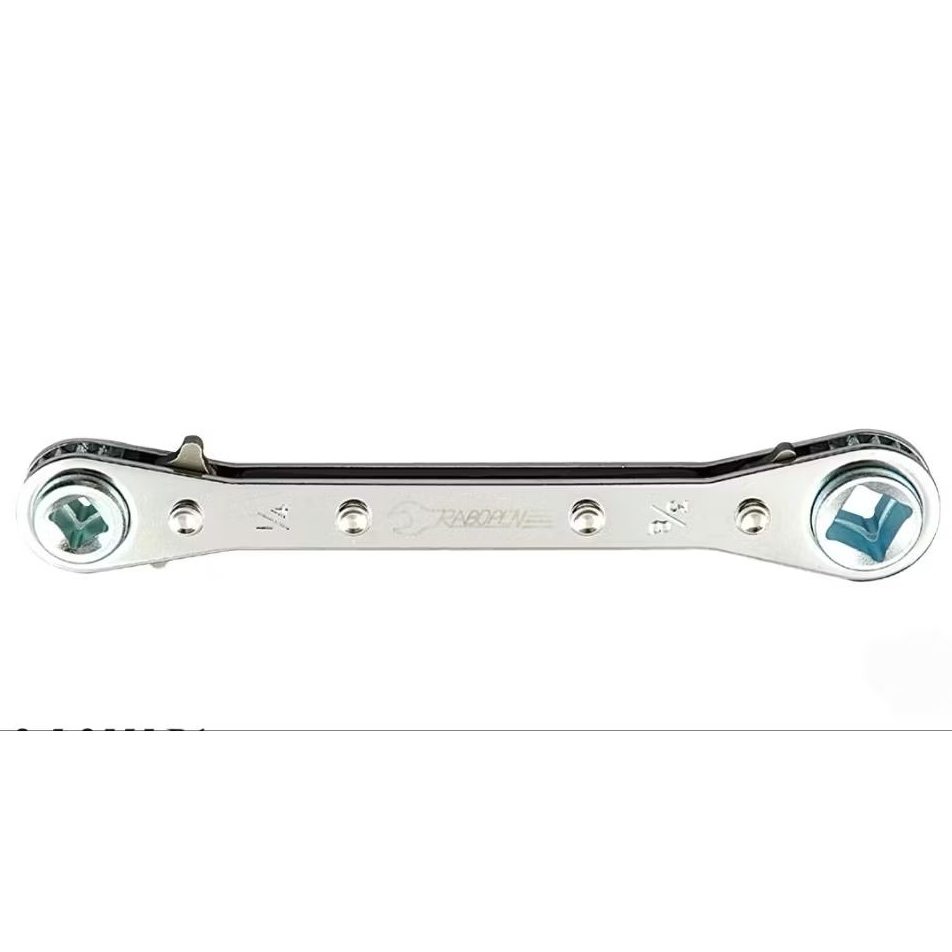 Rabopen ประแจฟรี ขันสี่เหลี่ยม ประแจขันวาล์วแอร์ 1อันมี 4เบอร์  3/16,1/4,5/16,3/8 ฟรีซ้ายขวาได้ อย่างดีของไต้หวัน