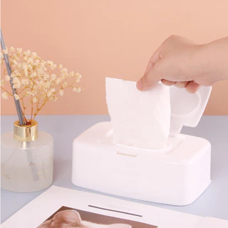 กล่องทิชชู่เปียก กล่องใส่กระดาษทิชชู่ Tissue Box แบบมินิมอล มีฝาปิด ป้องกันฝุ่น หยิบใช้งานสะดวก สำหรับทิชชู่ห่อเล็ก