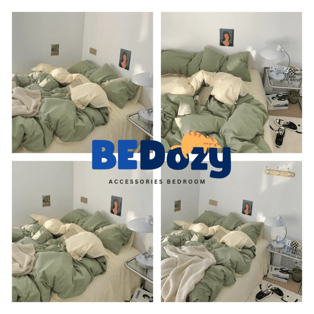 ชุดผ้าปูที่นอน สีทูโทน ขนาด 3.5 ฟุต / 5 ฟุต / 6 ฟุต ครบชุด 6 ชิ้น - รูปที่ 7