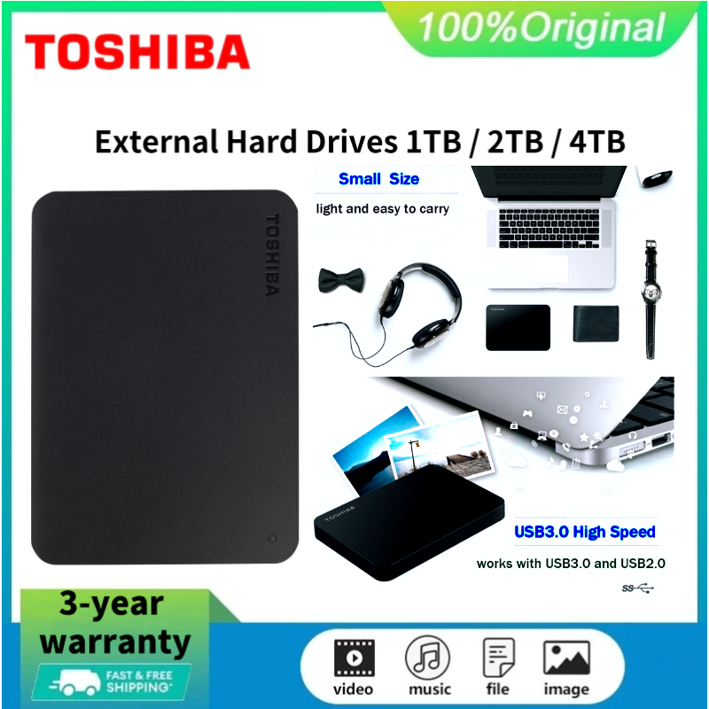 Toshiba Canvio Basics 1TB 2TB 4TB HDD 2.5'' External Hard Disk USB3.2 Portable Hard drive