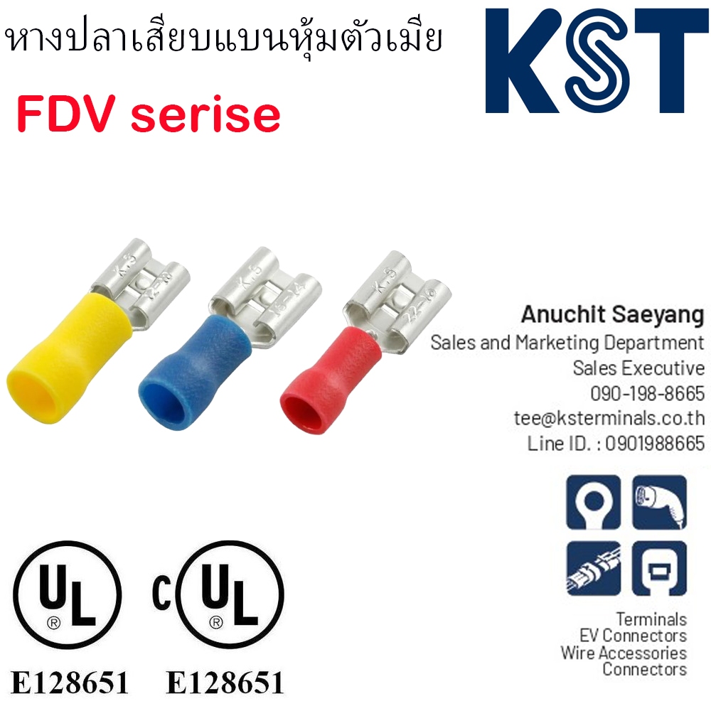 FDVหางปลาเสียบแบนตัวเมีย
