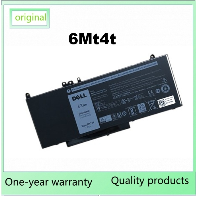 6Mt4t A3 2 7.6V 62Wh 6Mt4t แบตเตอรี่แล็ปท็อปสำหรับ Latitude E5470 E5570 M3510 15.6 "โน้ตบุ๊ค 7V6 Txf