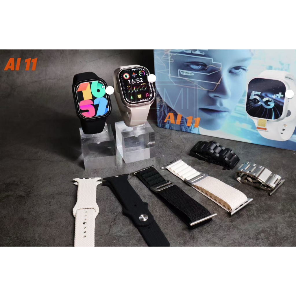 New Ultra Ai11Smartwatch ผู้ชายผู้หญิง ซิมการ์ด 5G WiFi 4GB+64GB ใหม่ล่าสุด กล้องหมุนได้ เชื่อมไวไฟ 
