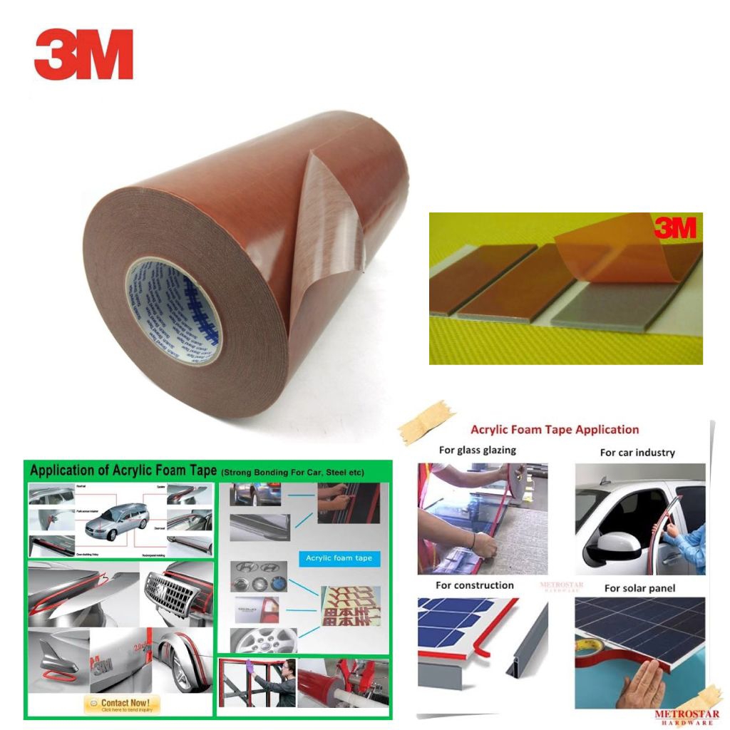 3M GT7100series กาวอะคริลิกสีเทาL2 ประสิทธิภาพสูง สำหรับงานตกแต่งรถยนต์ ติดคิ้วหน้าต่าง,สปอยเลอร์,สเกิร์ต,บันได,คิ้วล้อ