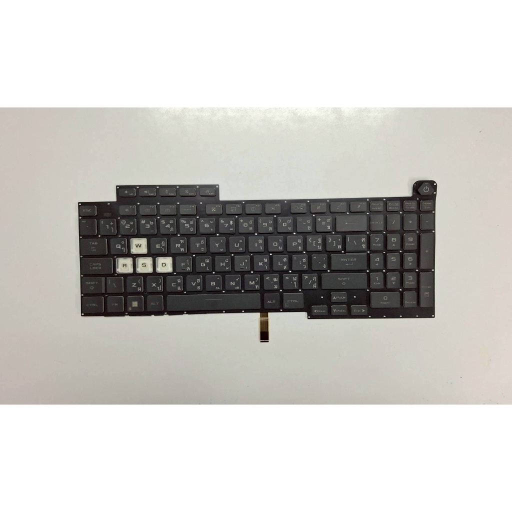 คีย์บอร์ดโน้ตบุ๊ก Laptop Replacement Keyboard for ASUS G713 G713Q G713QE G713QM - US/TH Backlit - Wh