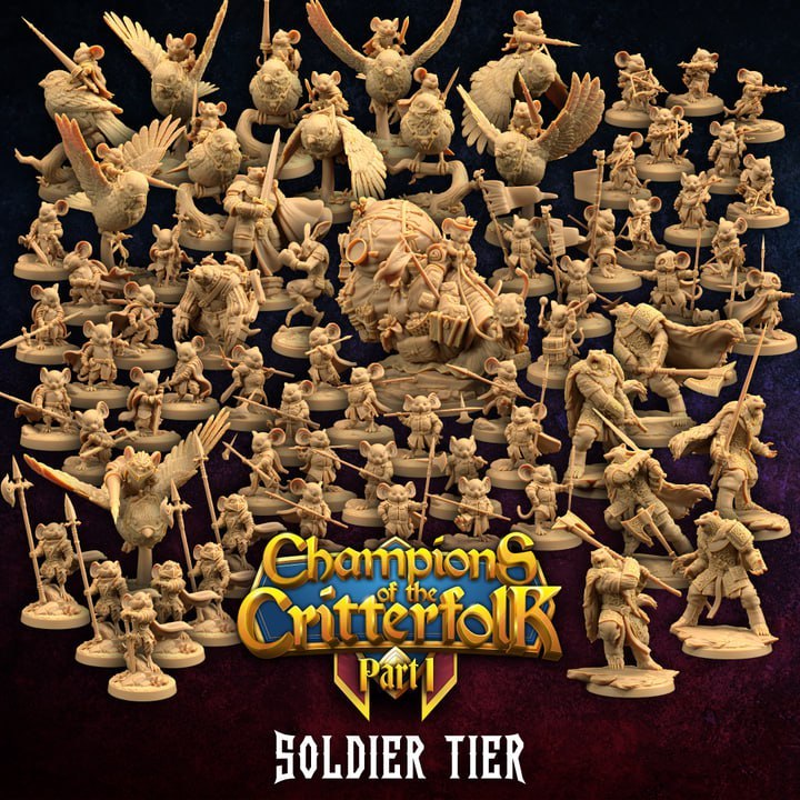 Champions of the Critterfolk 1 : Collection : Miniature Resin โมเดลบอร์ดเกม ผลิตตามสั่ง