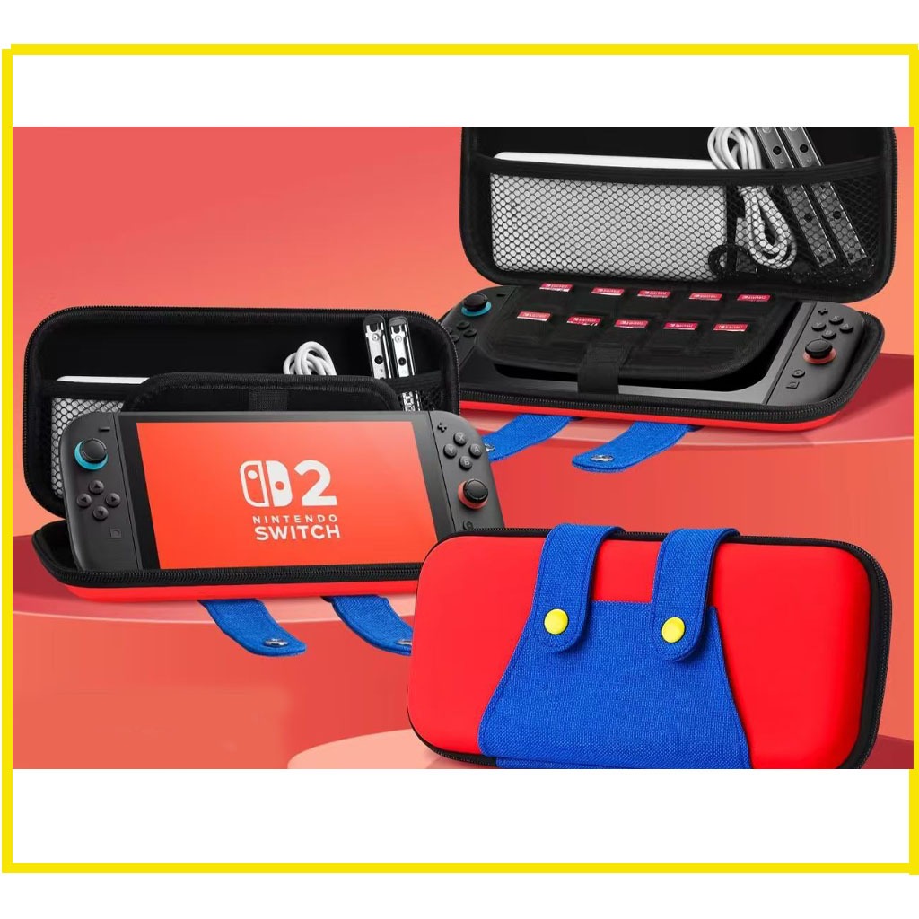 Switch2 กระเป๋าเคสสำหรับเครื่องNintendo Switch2 ลายSuper mario -- Mario Hard Case for Nintendo Switch