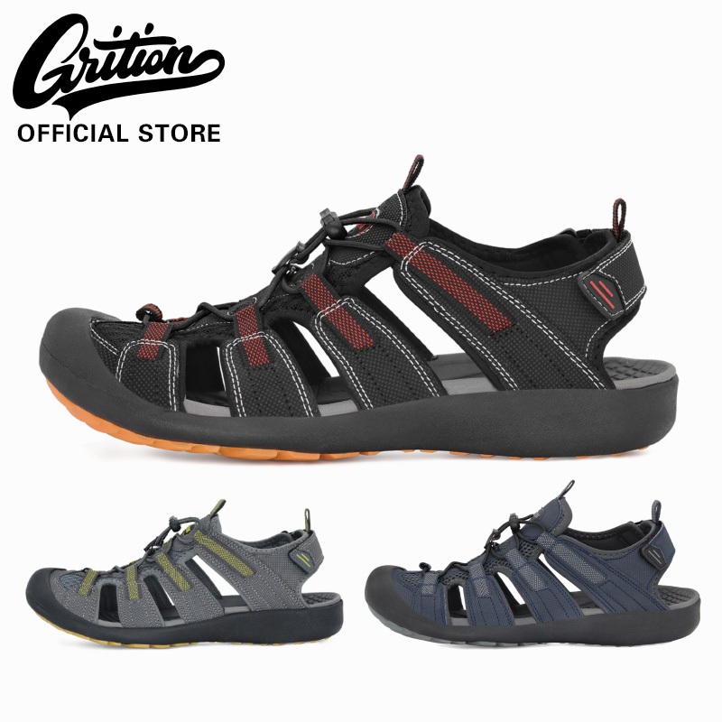 GRITION รองเท้าแตะหุ้มปลาย ระบายอากาศดี น้ำหนักเบาไม่ลื่น สำหรับออกกำลังกาย ปีนเขา เดินป่าและเล่นน้ำ