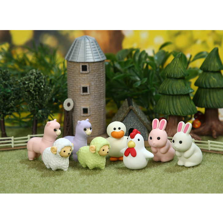 Iwako Blister Pack Eraser Animal category / เซ็ตยางลบ หมวดสัตว์ แบรนด์ Iwako จากประเทศญี่ปุ่น