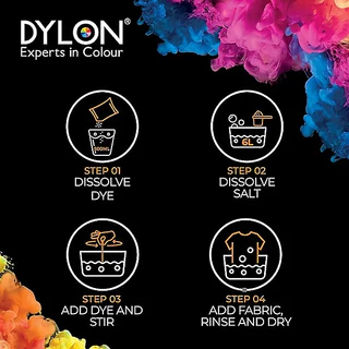 Dylon Premium Dye ไดล่อน สีย้อมผ้า สูตรพรีเมี่ยม สีดำ