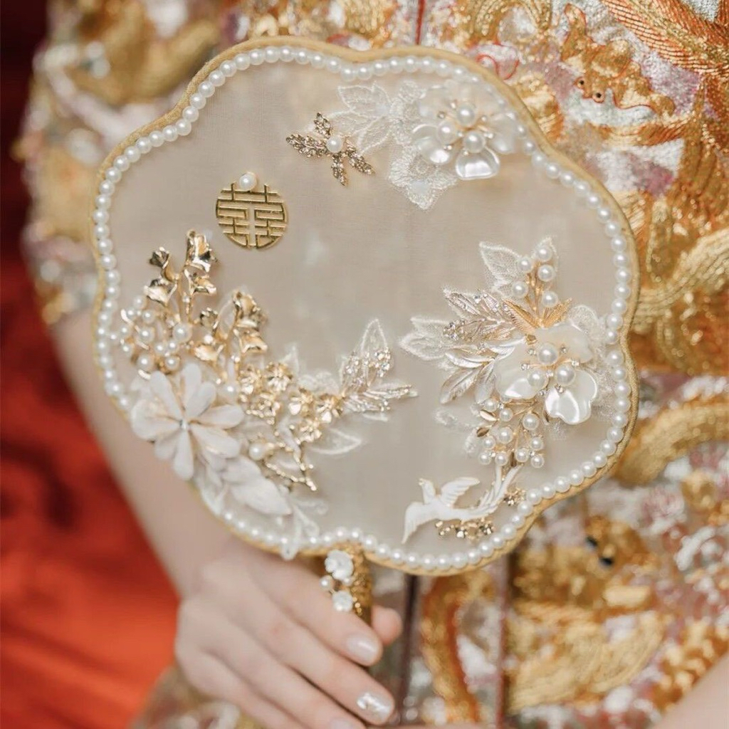 พัดดจีน พัดเจ้าสาว งานแต่งจีน สินค้าสวยตรงปกครับ พร้อมจัดส่งในไทย ราคา ถูกที่สุด ดีลบีเคเค แกลเลอรีภาพที่ 3