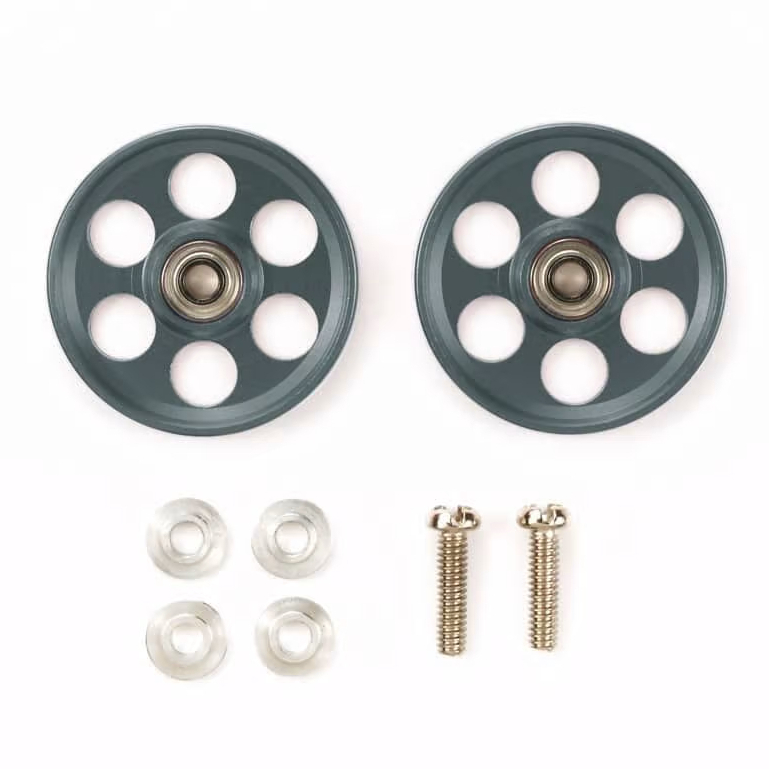 ทามิย่า💯โรลเลอร์ TAMIYA [95454:⭐️900] HG Lightweight 19mm Aluminum Ball-Race Rollers (Ringless/Gun M