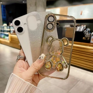 เคสโทรศัพท์ กริตเตอร์ หรูหรา สำหรับ Redmi15 A5 A7 A7Pro A3 POCO C71 C81Pro กันกระแทกมุม กันกล้อง ลายหมีตู้น้ำ น่ารัก