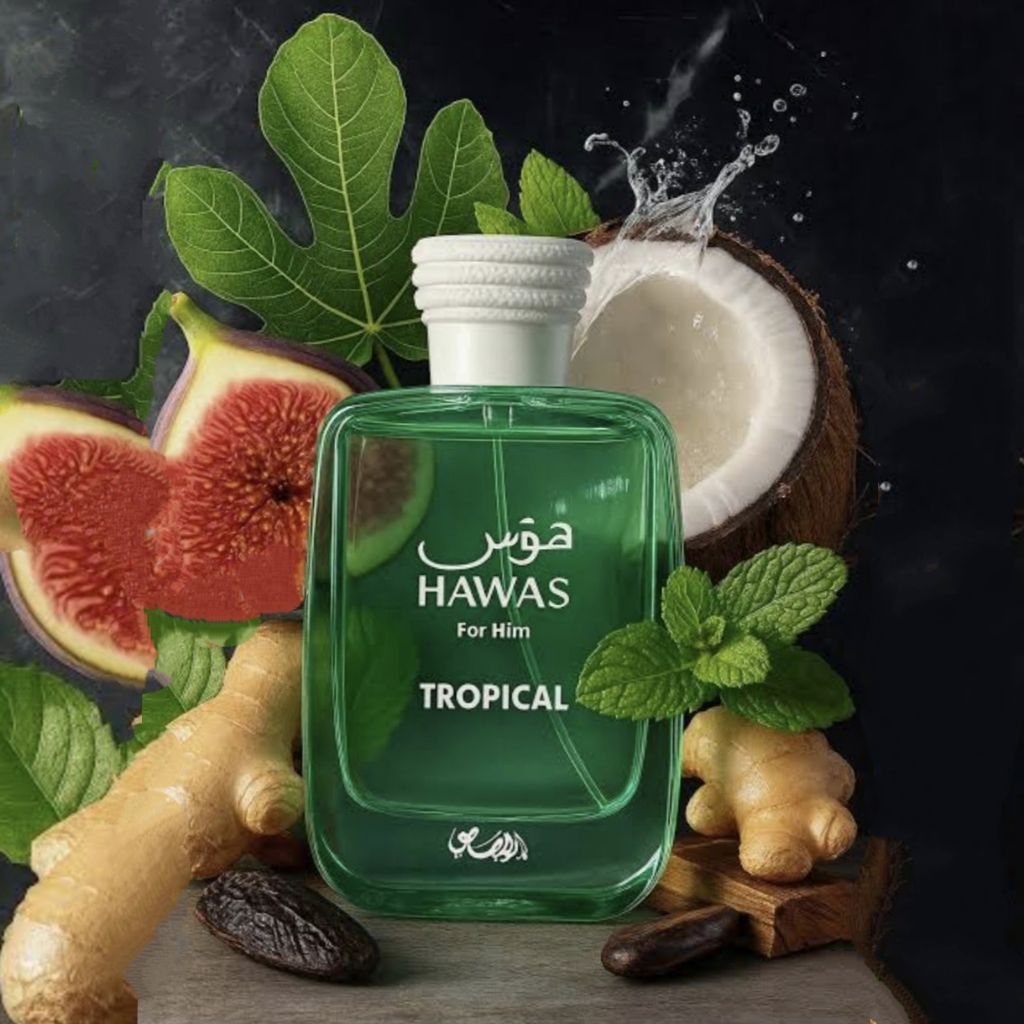 Hawas Tropical Rasasi Edp Eau de Parfum Spray - 100 ml (ขวดเขียว)