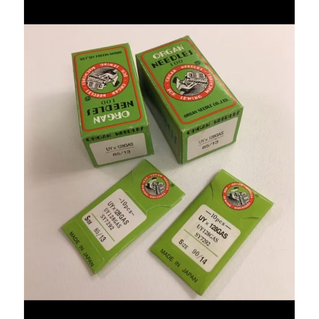 เข็มจักรลา UY128GAS จักรลาW500 ยี่ห้อ ORGEN NEEDLES**ราคาต่อ1ห่อ10เล่ม**