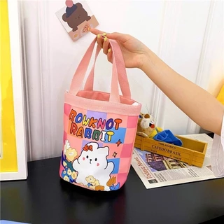 กระเป๋าสำหรับผู้หญิง ลายการ์ตูนน่ารัก ผ้าแคนวาส (10สี)