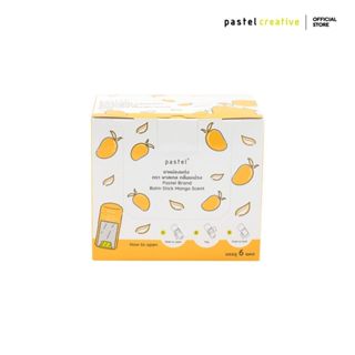 pastel balm stick ยาหม่องแท่ง กลิ่นมะม่วง แบบกล่อง 6 ชิ้น