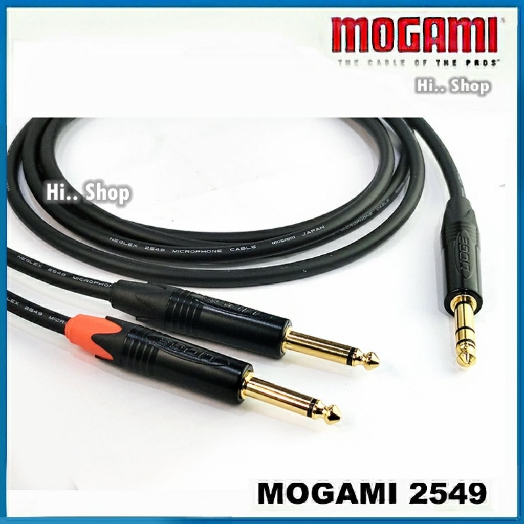 MOGAMI 2549 สาย Y TRS[6.35mm] TO TS[6.35mm] x2 หัว Lidge