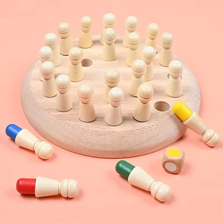 หน่วยความจำไม้สี Sticks เกมกระดานการศึกษา Montessori ของเล่นเพื่อการศึกษาเด็กความสามารถทางปัญญาการเรียนรู้ของเล่น