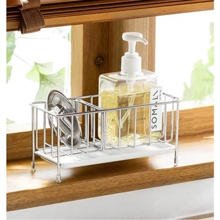 【One_boutique】ที่วางฟองน้ำซิงค์ล้างจาน เก็บฟองน้ำ วัสดุสแตนเลส มีฐานรองน้ำ 304 stainless steel kitchen rack