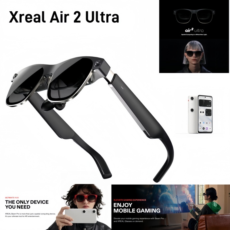 【 New Arrival】Xreal Air 2 Ultra Smart AR แว่นตา 6 DoF 52° Fov 4K3D HD 385 หน้าจอยักษ์อวกาศ โรงภาพยนต