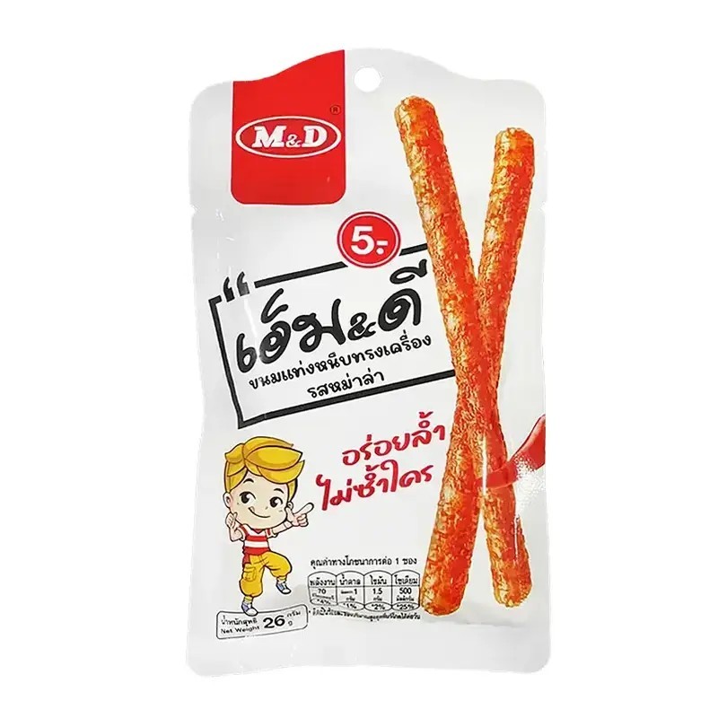 เอ็ม&ดี ขนมแท่งหนึบทรงเครื่องรสหม่าล่า  ขนมแท่งหนึบทรงเครื่องรสหม่าล่า 12+1x22g #8859580900345 - รูปที่ 3