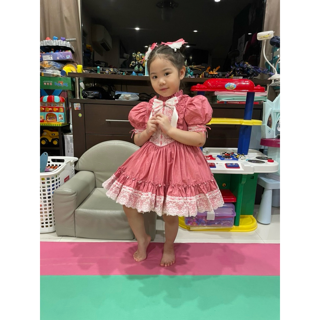 ชุดเดรสเด็กพร้อมกิ๊ฟTevikaของแท้