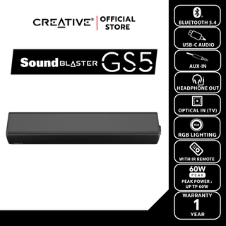CREATIVE SPEAKER Sound Blaster GS5 ลำโพงเกมมิ่งซาวด์บาร์พร้อมไฟ RGB พลังเสียง SuperWide™ technology