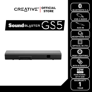 CREATIVE SPEAKER Sound Blaster GS5 ลำโพงเกมมิ่งซาวด์บาร์พร้อมไฟ RGB พลังเสียง SuperWide™ technology