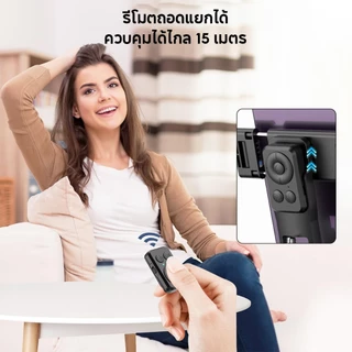 JQVITEK ถ่ายภาพอัจฉริยะ Gimbal 360°Rotation Auto Face Tracking มาพร้อมไฟ LED สําหรับเซลฟี่ Vlog GS11