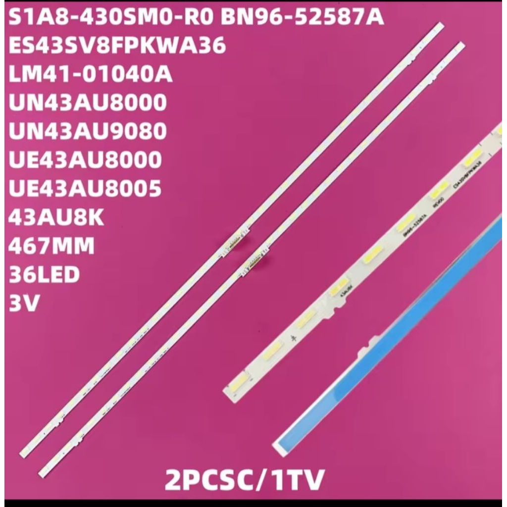 สำหรับ Samsung HG43AU800 HG43BU800 LS43BM700 LS43BM702 UA43AU8000 แถบไฟแบ็คไลท์ LED S1A8-430SM0-R0 L