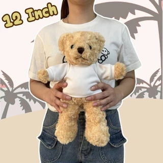 ตุ๊กตาหมีเทดดี้(Teddy Bear)พร้อมใส่เสื้อสกรีนรูปภาพและข้อความฟรี